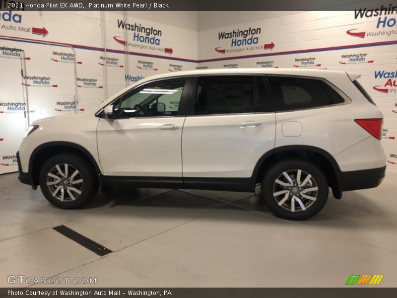 Platinum White Pearl / Black 2021 Honda Pilot EX AWD
