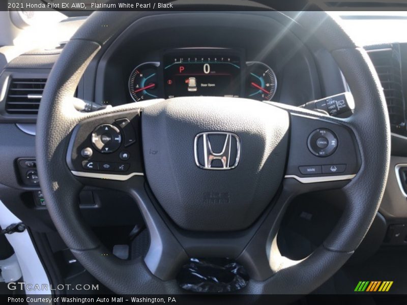 Platinum White Pearl / Black 2021 Honda Pilot EX AWD