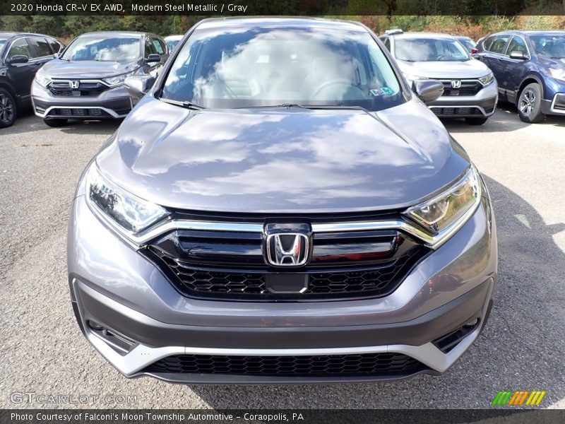 Modern Steel Metallic / Gray 2020 Honda CR-V EX AWD