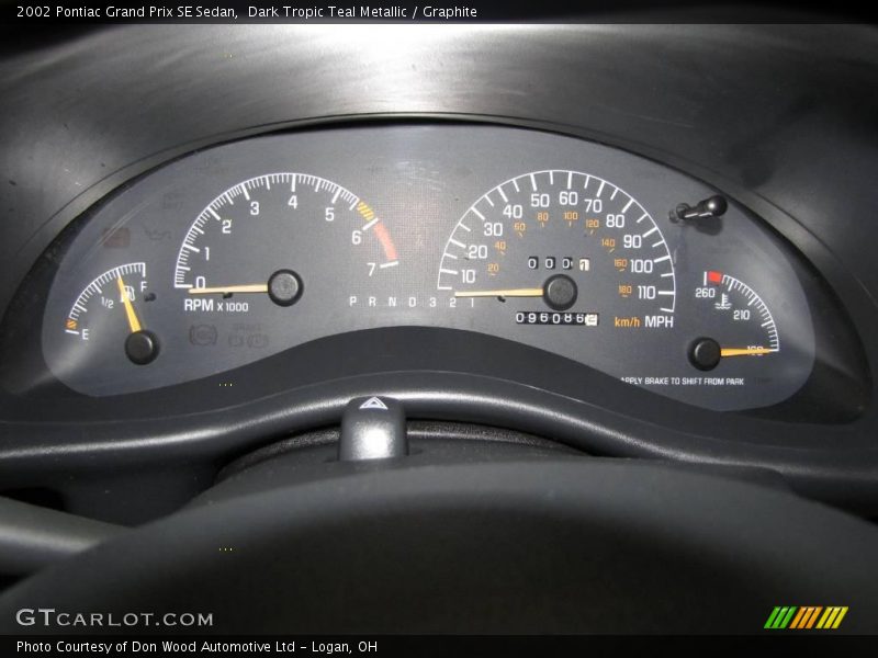 Dark Tropic Teal Metallic / Graphite 2002 Pontiac Grand Prix SE Sedan