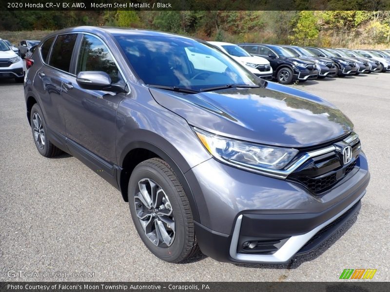 Modern Steel Metallic / Black 2020 Honda CR-V EX AWD