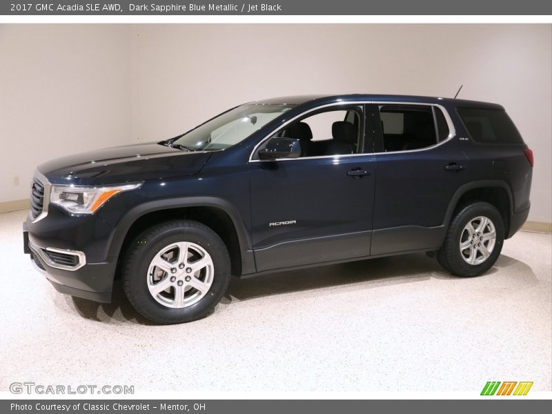 Dark Sapphire Blue Metallic / Jet Black 2017 GMC Acadia SLE AWD