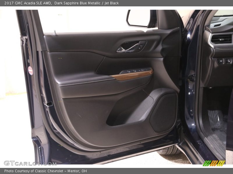 Dark Sapphire Blue Metallic / Jet Black 2017 GMC Acadia SLE AWD