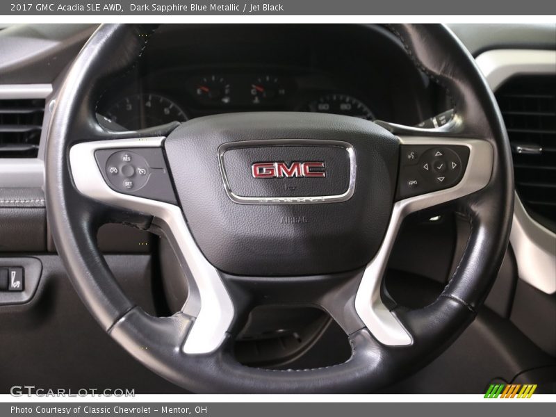 Dark Sapphire Blue Metallic / Jet Black 2017 GMC Acadia SLE AWD