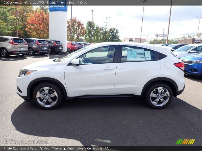 Platinum White Pearl / Gray 2020 Honda HR-V LX AWD