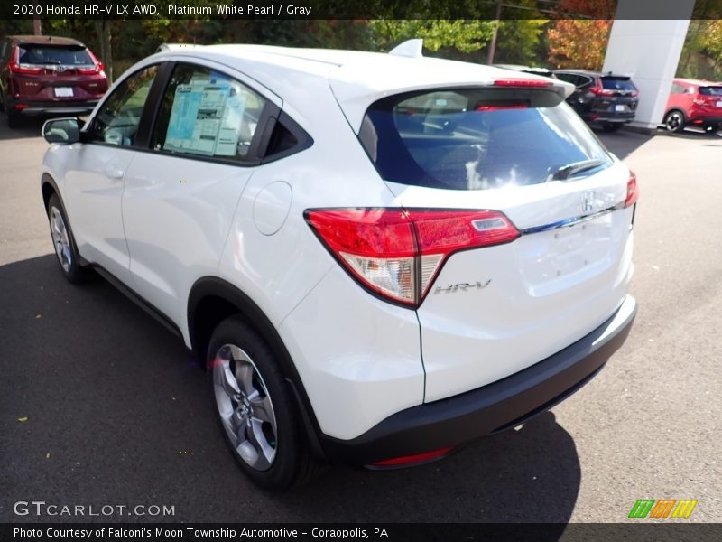 Platinum White Pearl / Gray 2020 Honda HR-V LX AWD