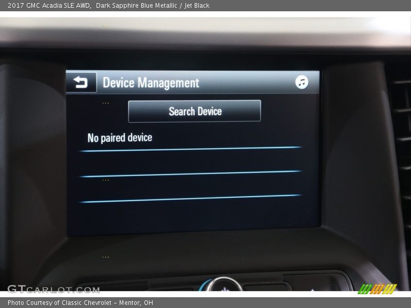 Dark Sapphire Blue Metallic / Jet Black 2017 GMC Acadia SLE AWD