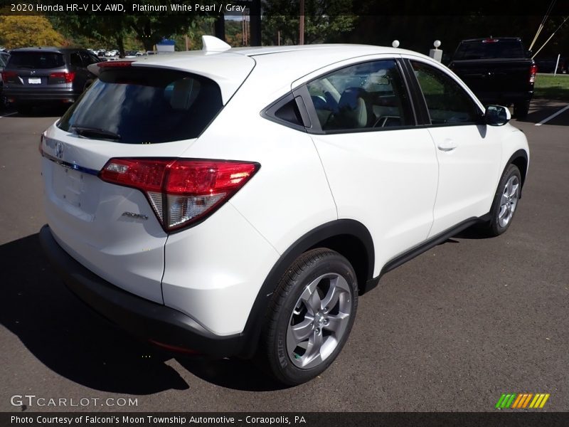 Platinum White Pearl / Gray 2020 Honda HR-V LX AWD