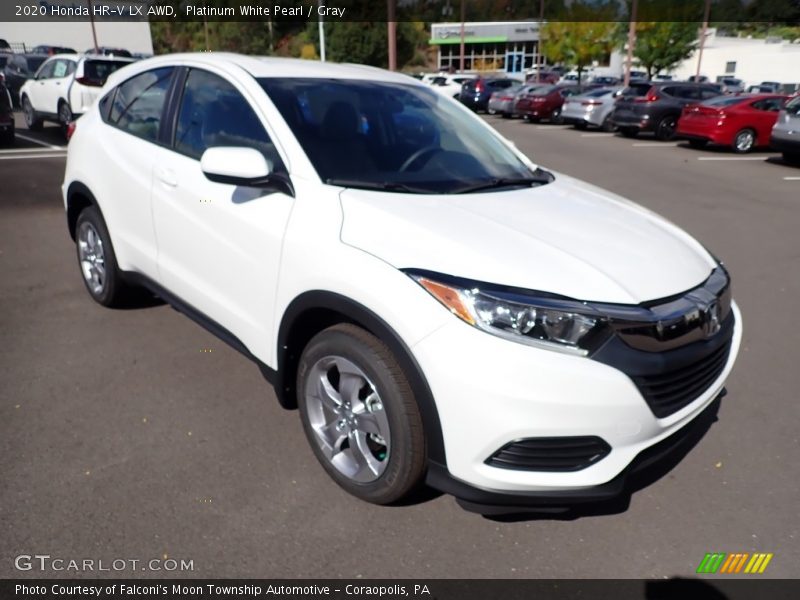 Platinum White Pearl / Gray 2020 Honda HR-V LX AWD