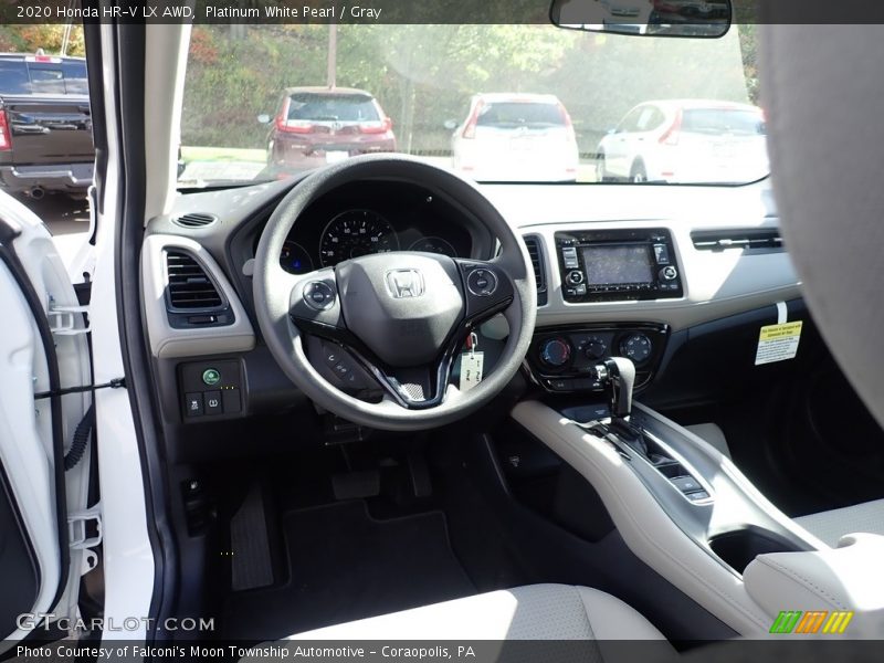 Platinum White Pearl / Gray 2020 Honda HR-V LX AWD