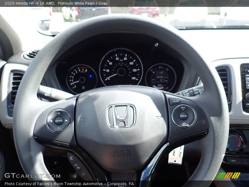 Platinum White Pearl / Gray 2020 Honda HR-V LX AWD