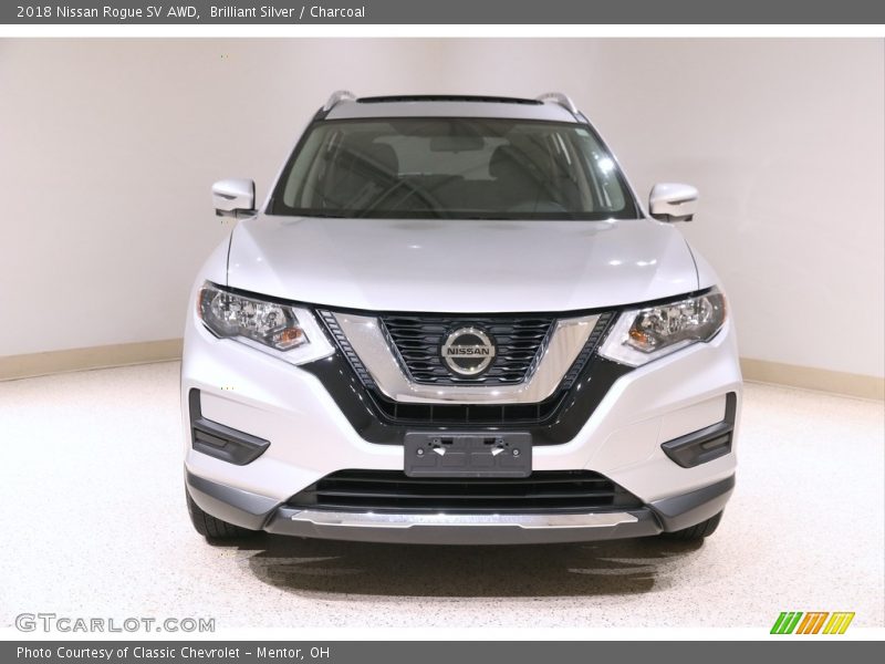 Brilliant Silver / Charcoal 2018 Nissan Rogue SV AWD