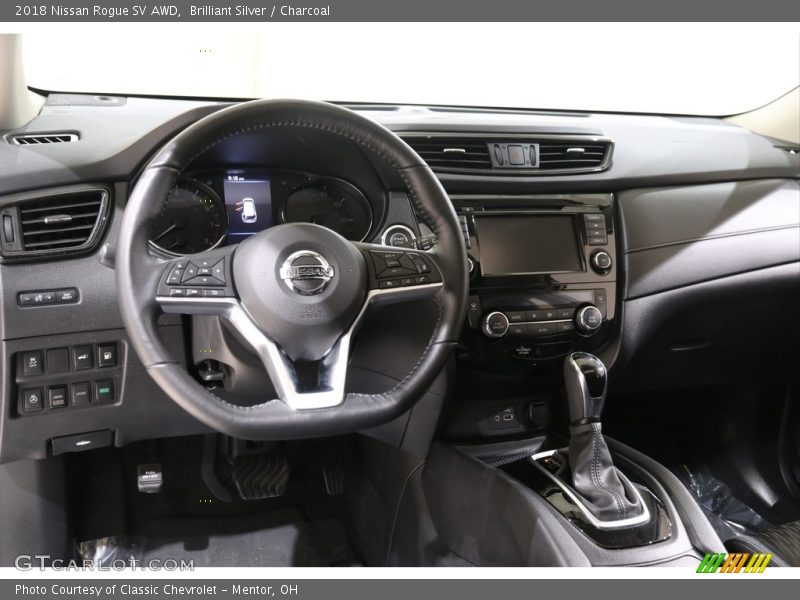 Brilliant Silver / Charcoal 2018 Nissan Rogue SV AWD