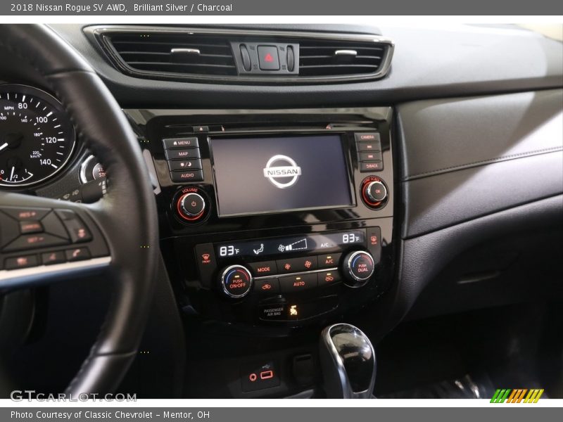 Brilliant Silver / Charcoal 2018 Nissan Rogue SV AWD