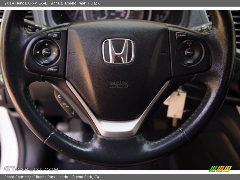 White Diamond Pearl / Black 2014 Honda CR-V EX-L