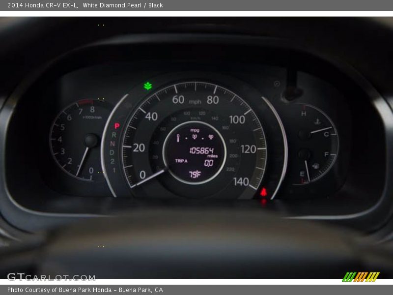White Diamond Pearl / Black 2014 Honda CR-V EX-L