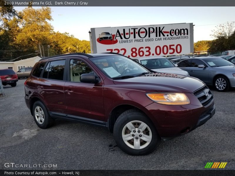 Dark Cherry / Gray 2009 Hyundai Santa Fe GLS