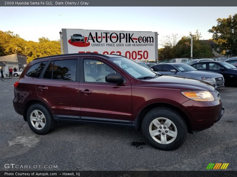 Dark Cherry / Gray 2009 Hyundai Santa Fe GLS