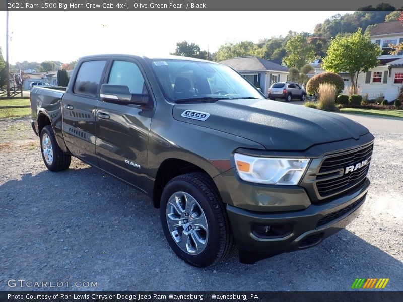 Olive Green Pearl / Black 2021 Ram 1500 Big Horn Crew Cab 4x4