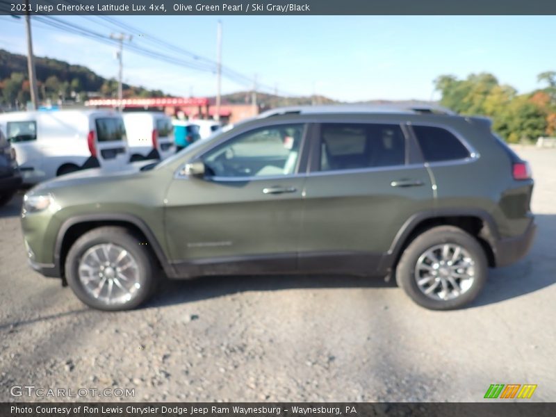 Olive Green Pearl / Ski Gray/Black 2021 Jeep Cherokee Latitude Lux 4x4