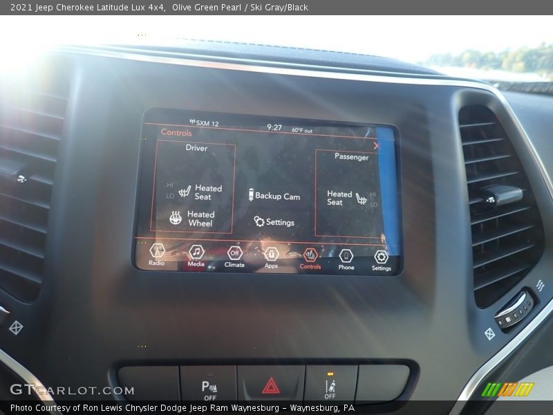 Olive Green Pearl / Ski Gray/Black 2021 Jeep Cherokee Latitude Lux 4x4
