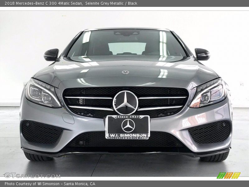 Selenite Grey Metallic / Black 2018 Mercedes-Benz C 300 4Matic Sedan