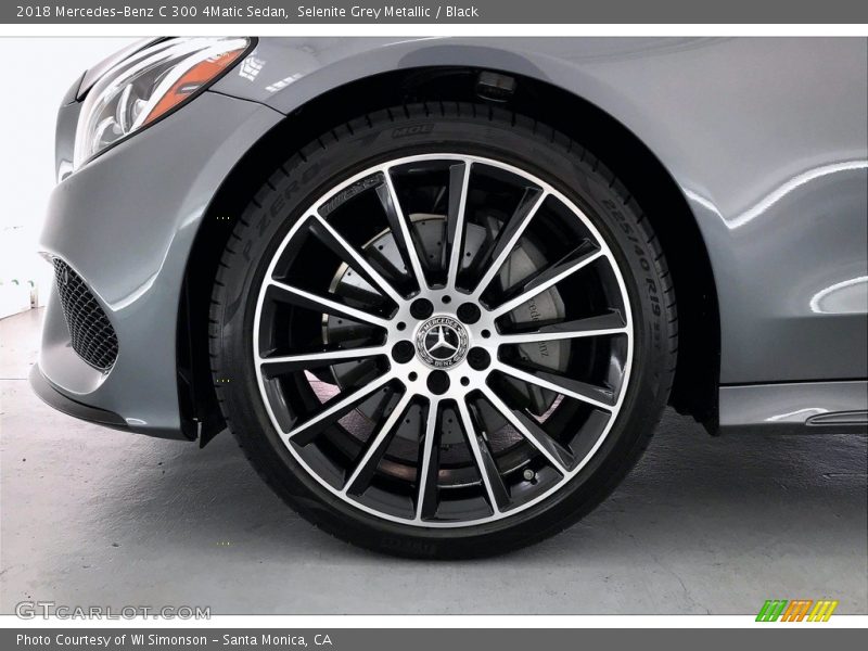 Selenite Grey Metallic / Black 2018 Mercedes-Benz C 300 4Matic Sedan