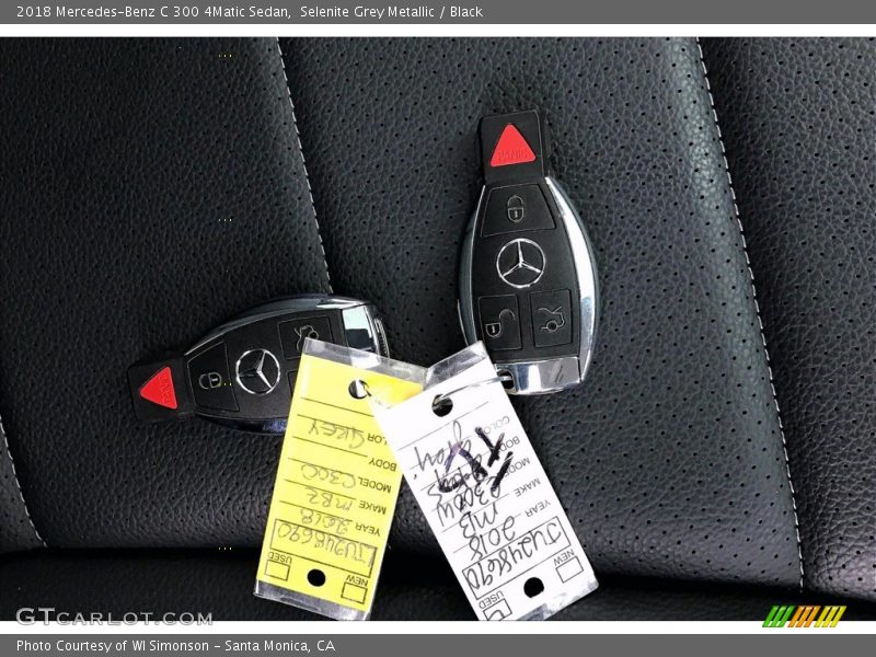 Selenite Grey Metallic / Black 2018 Mercedes-Benz C 300 4Matic Sedan