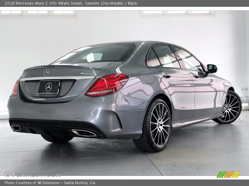 Selenite Grey Metallic / Black 2018 Mercedes-Benz C 300 4Matic Sedan