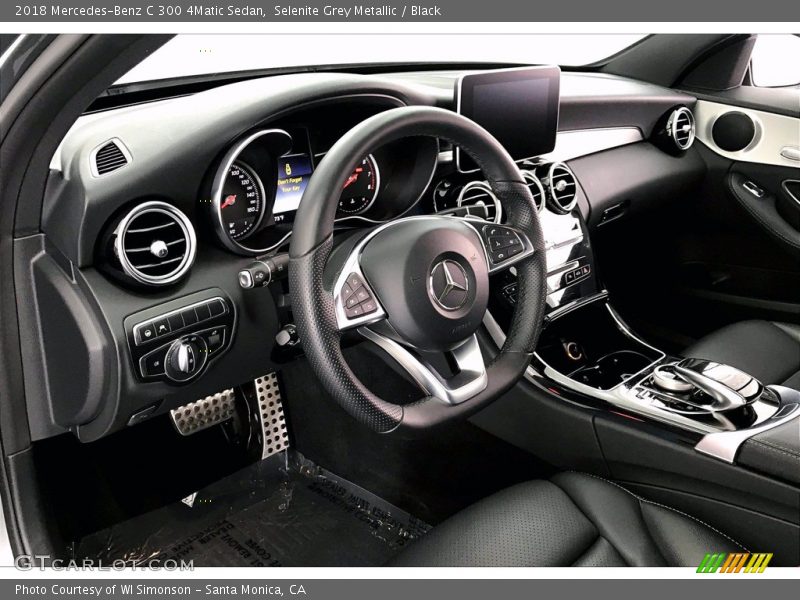 Selenite Grey Metallic / Black 2018 Mercedes-Benz C 300 4Matic Sedan