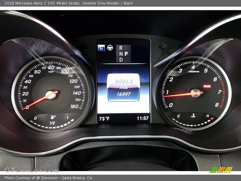 Selenite Grey Metallic / Black 2018 Mercedes-Benz C 300 4Matic Sedan