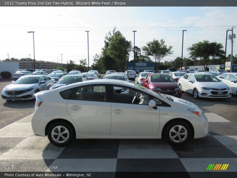 Blizzard White Pearl / Bisque 2012 Toyota Prius 3rd Gen Two Hybrid