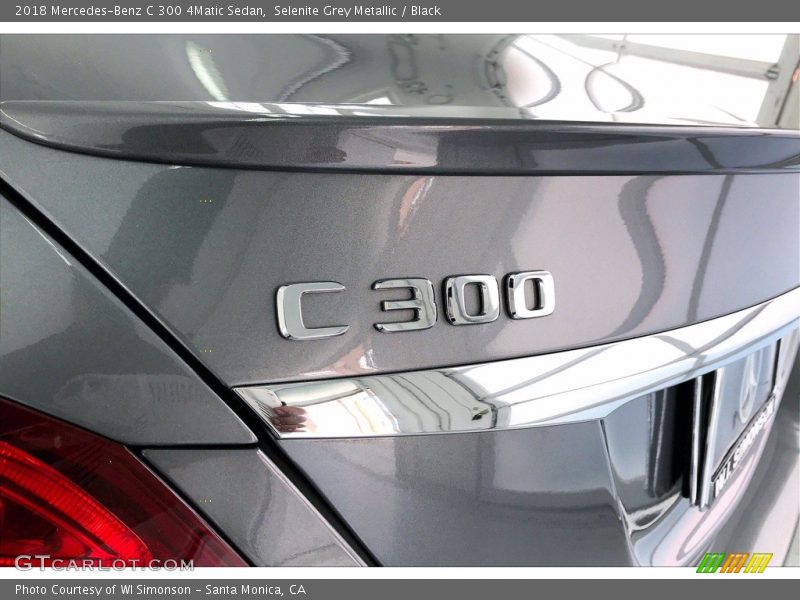 Selenite Grey Metallic / Black 2018 Mercedes-Benz C 300 4Matic Sedan