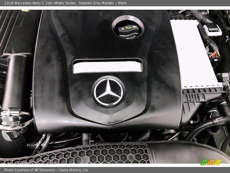 Selenite Grey Metallic / Black 2018 Mercedes-Benz C 300 4Matic Sedan