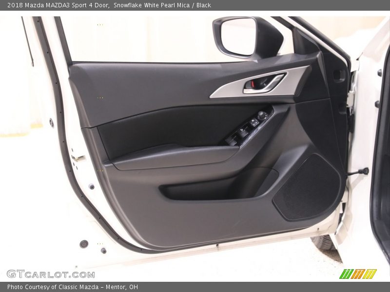 Snowflake White Pearl Mica / Black 2018 Mazda MAZDA3 Sport 4 Door