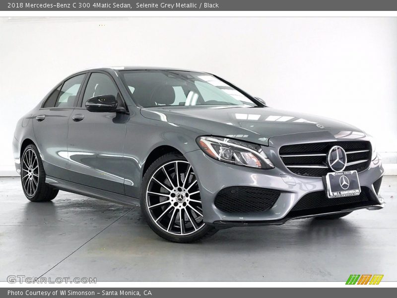 Selenite Grey Metallic / Black 2018 Mercedes-Benz C 300 4Matic Sedan