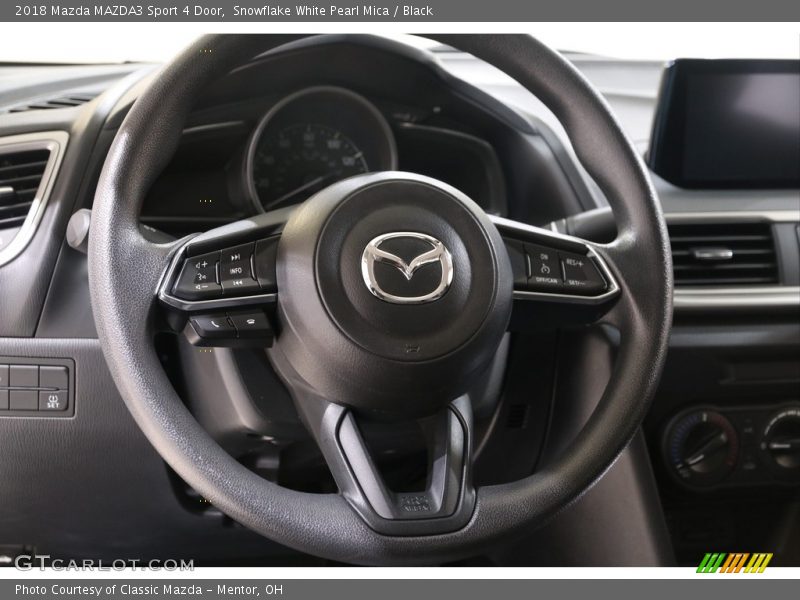 Snowflake White Pearl Mica / Black 2018 Mazda MAZDA3 Sport 4 Door