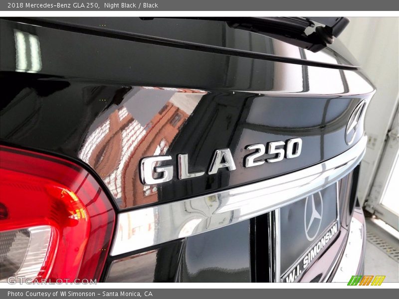Night Black / Black 2018 Mercedes-Benz GLA 250