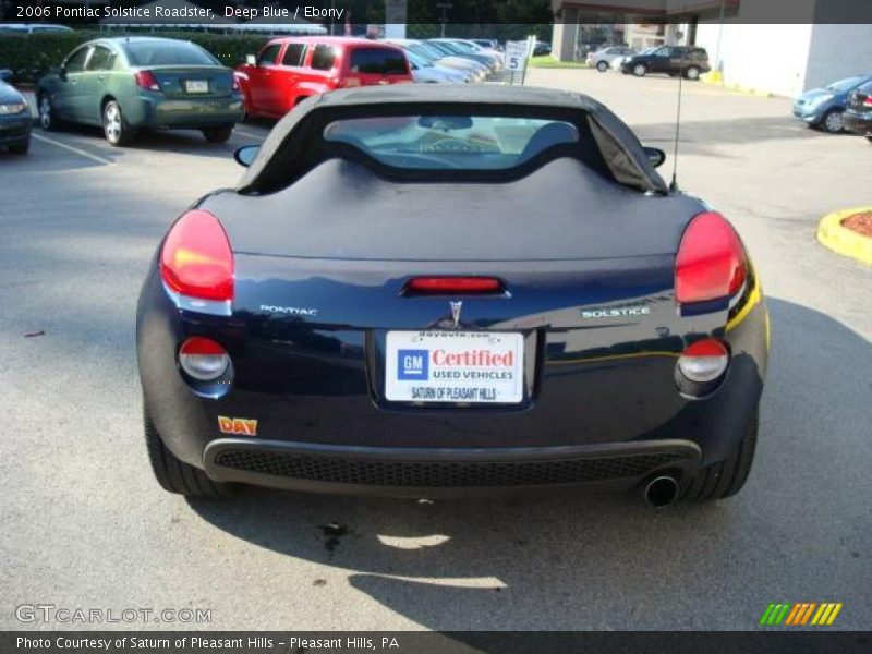 Deep Blue / Ebony 2006 Pontiac Solstice Roadster