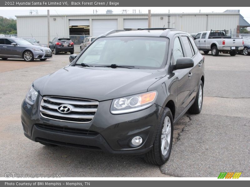 Black Forest Green / Beige 2012 Hyundai Santa Fe Limited V6