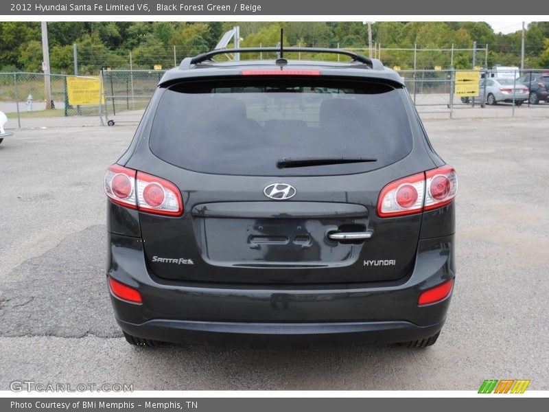 Black Forest Green / Beige 2012 Hyundai Santa Fe Limited V6