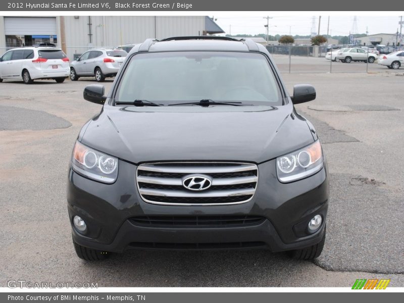 Black Forest Green / Beige 2012 Hyundai Santa Fe Limited V6