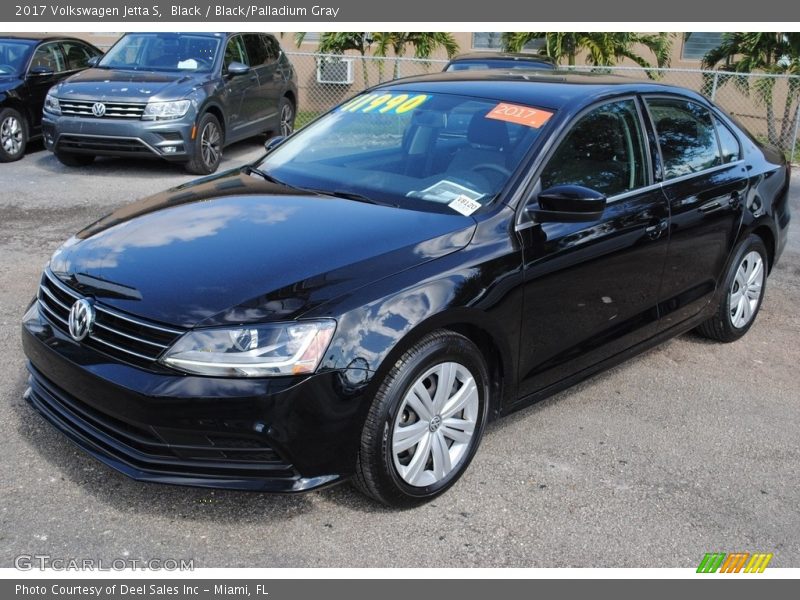 Black / Black/Palladium Gray 2017 Volkswagen Jetta S