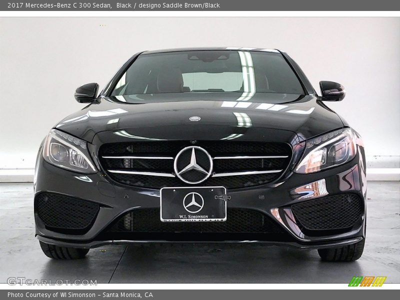 Black / designo Saddle Brown/Black 2017 Mercedes-Benz C 300 Sedan