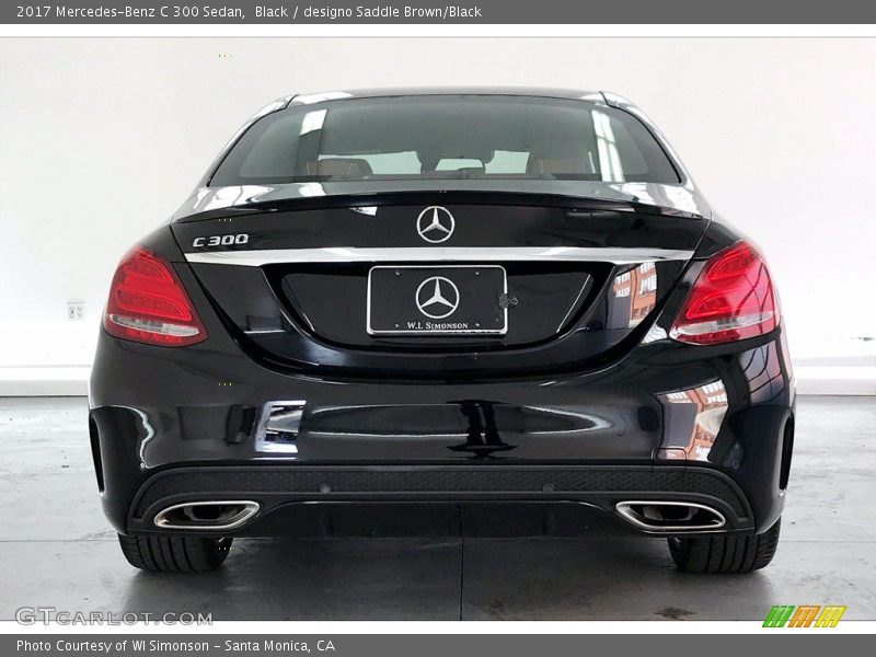 Black / designo Saddle Brown/Black 2017 Mercedes-Benz C 300 Sedan
