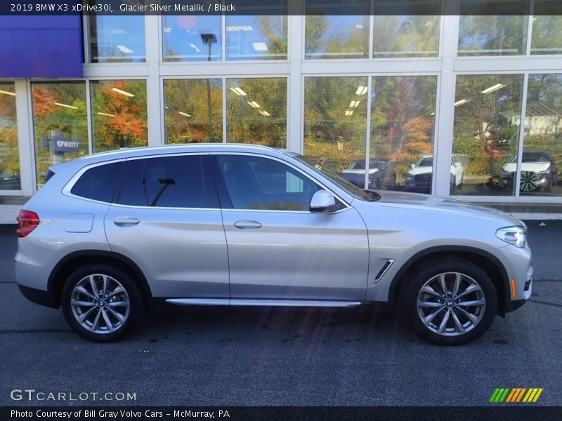 Glacier Silver Metallic / Black 2019 BMW X3 xDrive30i