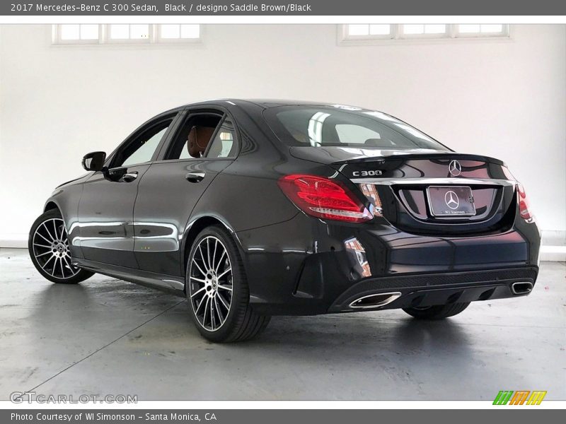 Black / designo Saddle Brown/Black 2017 Mercedes-Benz C 300 Sedan