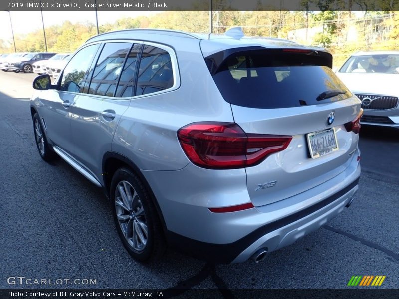 Glacier Silver Metallic / Black 2019 BMW X3 xDrive30i