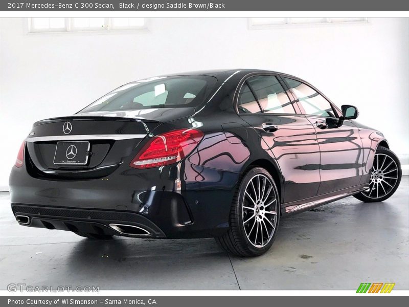 Black / designo Saddle Brown/Black 2017 Mercedes-Benz C 300 Sedan