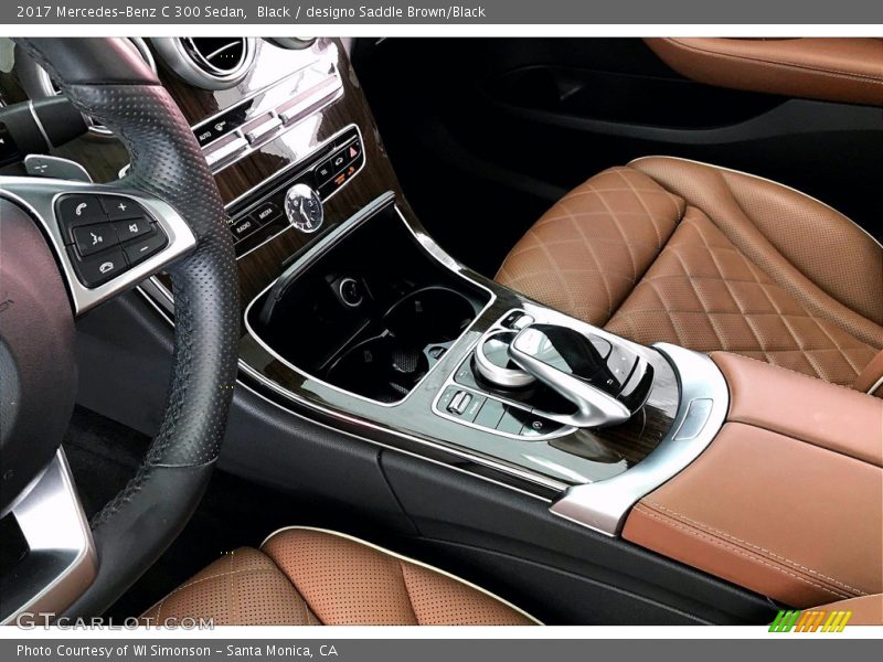 Black / designo Saddle Brown/Black 2017 Mercedes-Benz C 300 Sedan